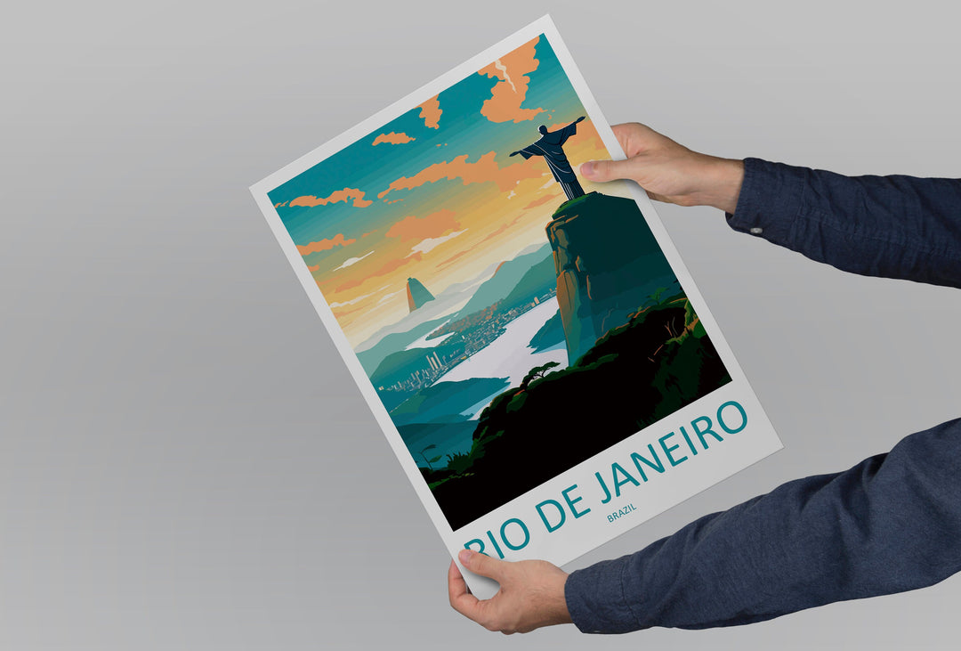 Rio De Janeiro Travel Print Wall Art Rio De Janeiro Wall Hanging Home Decor Rio De Janeiro Gift Art Lovers Wall Art Print Art Brazil Art