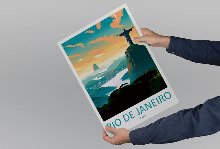 Rio De Janeiro Travel Print Wall Art Rio De Janeiro Wall Hanging Home Decor Rio De Janeiro Gift Art Lovers Wall Art Print Art Brazil Art