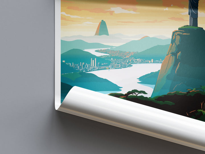 Rio De Janeiro Travel Print Wall Art Rio De Janeiro Wall Hanging Home Decor Rio De Janeiro Gift Art Lovers Wall Art Print Art Brazil Art