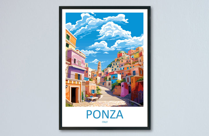 Ponza Travel Print Wall Art Ponza Wall Hanging Home Décor Ponza Gift Art Lovers Italy Art Lover Gift Ponza Print Italy Wall Art Decor