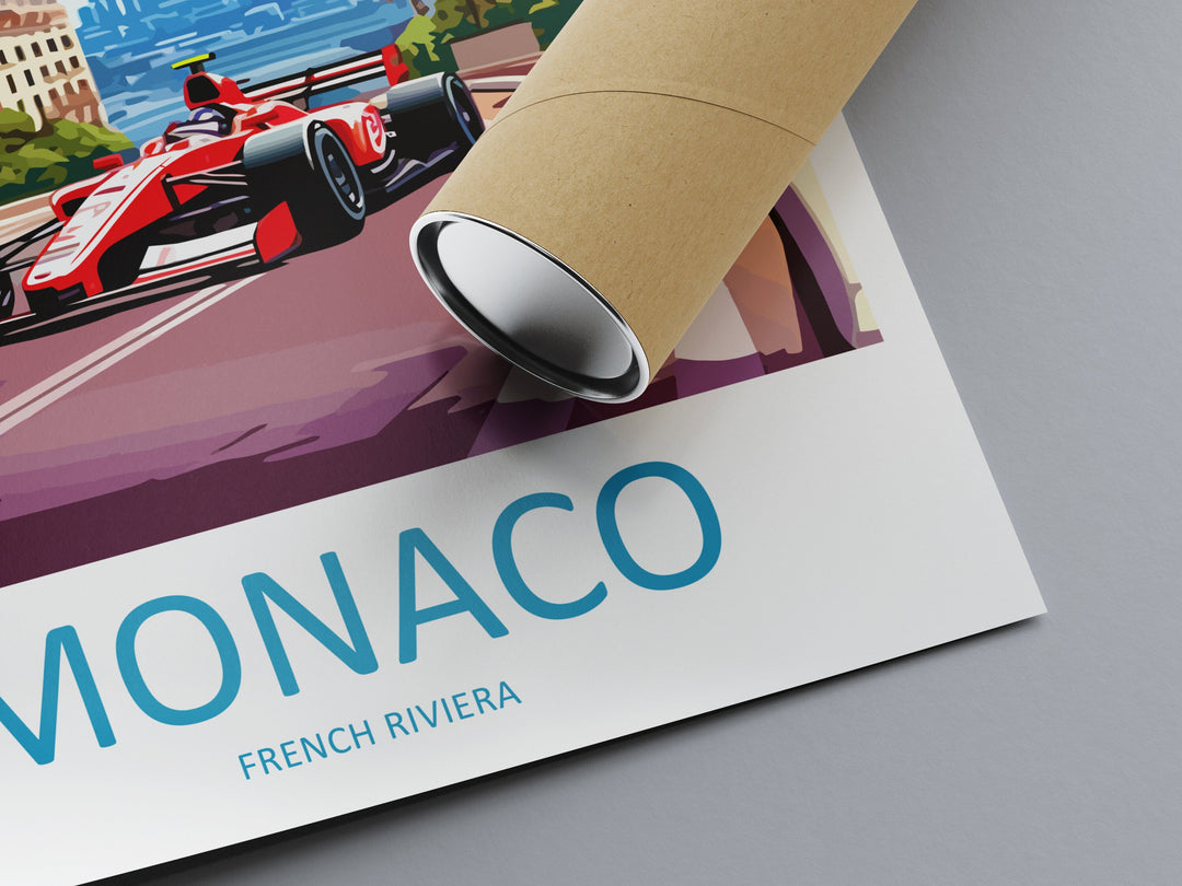 Monaco Travel Print Wall Decor Monaco Circuit Poster Motorsport Travel Print Art Print Racing Illustration Monaco Race Travel Art