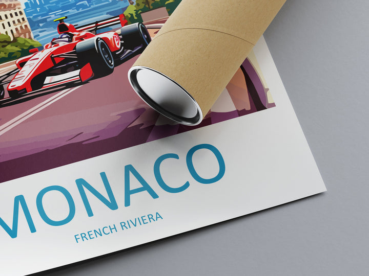Monaco Travel Print Wall Decor Monaco Circuit Poster Motorsport Travel Print Art Print Racing Illustration Monaco Race Travel Art