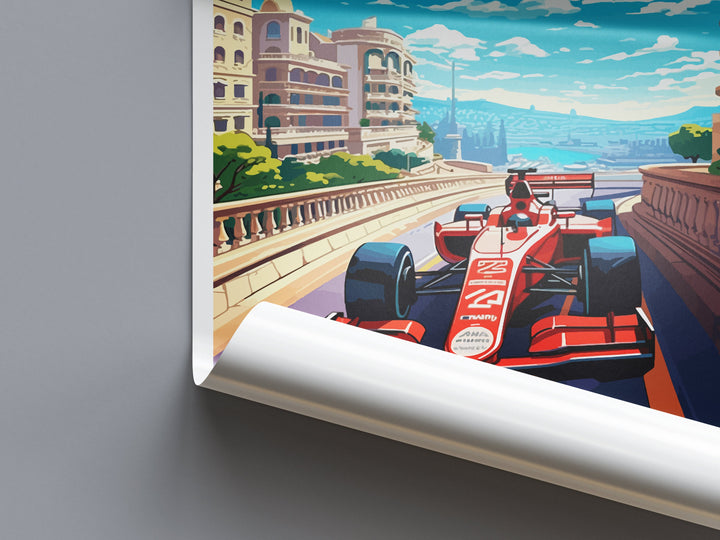 Monaco Travel Print Wall Decor Monaco Circuit Poster Motorsport Travel Print Art Print Racing Illustration Monaco Race Travel Art