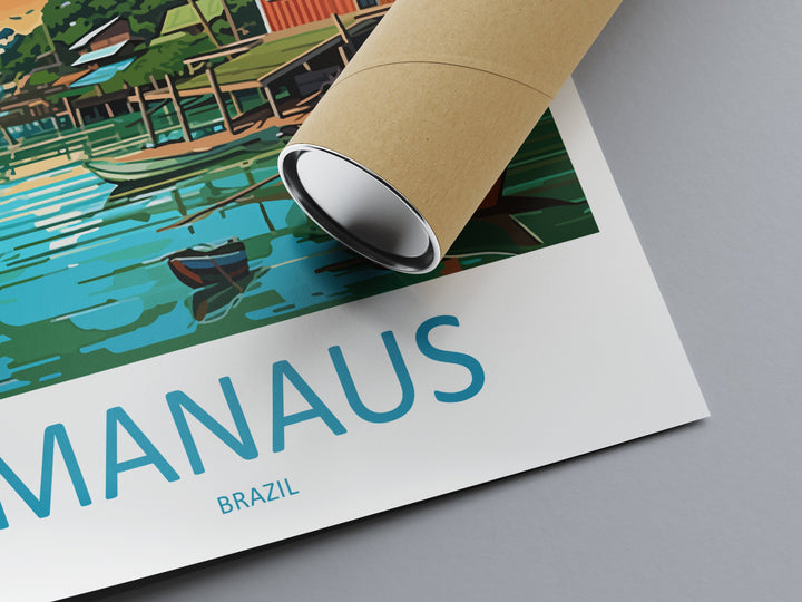 Manaus Travel Print Wall Art Manaus Wall Hanging Home Decor Manaus Gift Art Lovers Wall Art Print Art Brazil Travel Poster