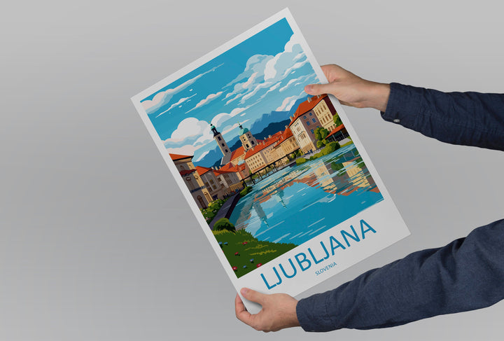 Ljubljana Travel Print Ljubljana Home Décor Slovenia Art Print Ljubljana Wall Print For Gift Wall Hanging Art Travel Slovenia Artwork