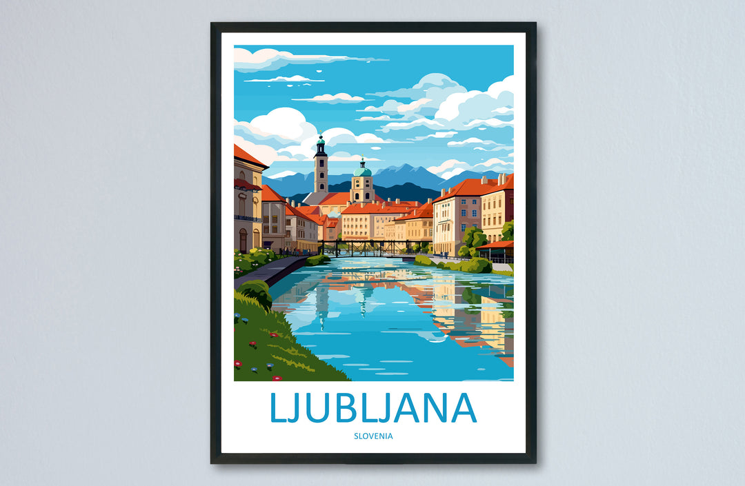 Ljubljana Travel Print Ljubljana Home Décor Slovenia Art Print Ljubljana Wall Print For Gift Wall Hanging Art Travel Slovenia Artwork
