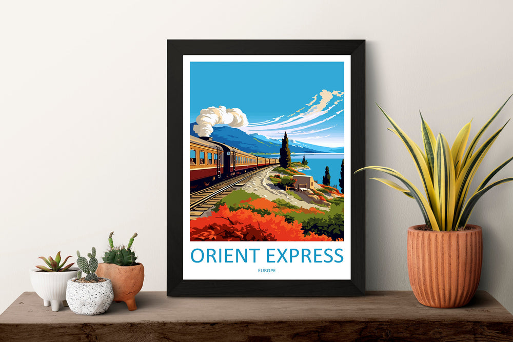 Orient Express Travel Print Wall Art Orient Express Wall Hanging Home Décor Orient Express Gift Art Lovers Europe Art Lover Gift Europe Deco
