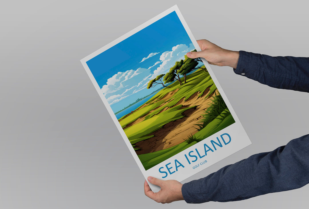 Sea Island Golf Travel Print Wall Art Sea Island Golf Course Wall Hanging Home Décor Sea Island Golf Course Gift Art Lovers