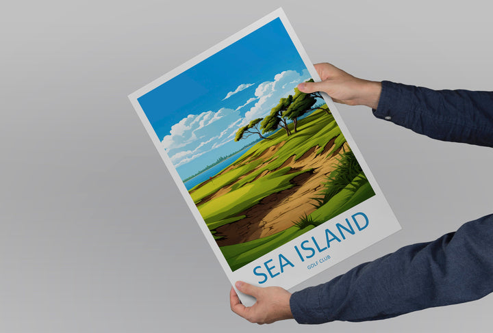 Sea Island Golf Travel Print Wall Art Sea Island Golf Course Wall Hanging Home Décor Sea Island Golf Course Gift Art Lovers