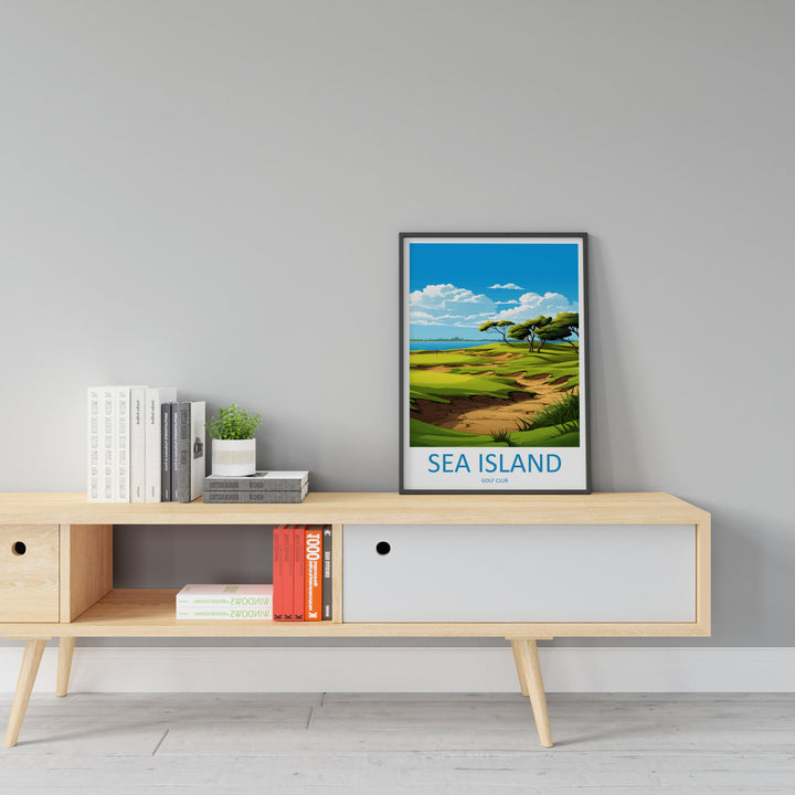 Sea Island Golf Travel Print Wall Art Sea Island Golf Course Wall Hanging Home Décor Sea Island Golf Course Gift Art Lovers