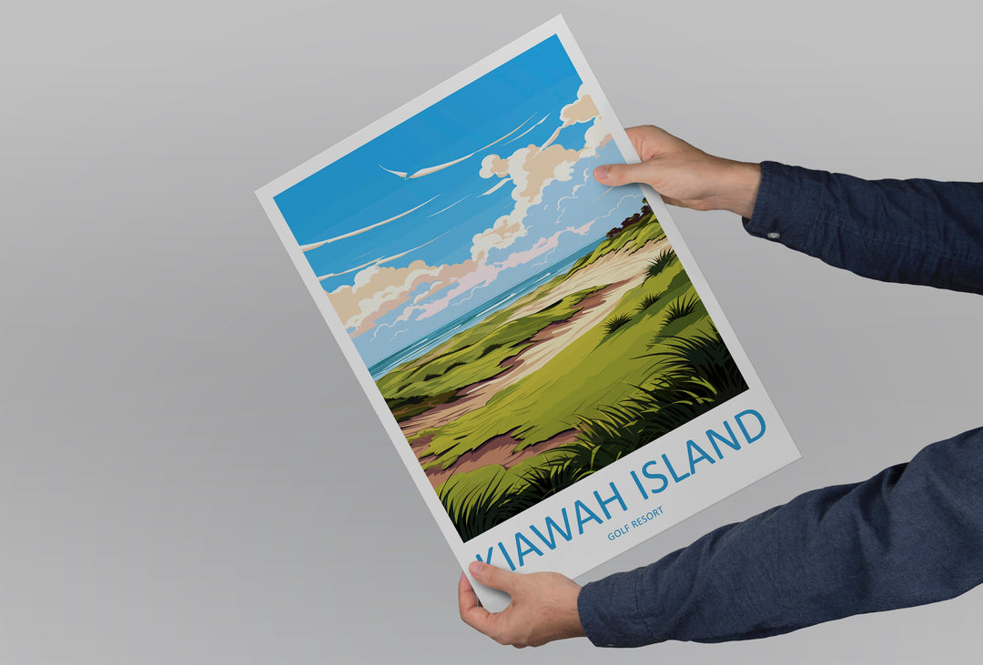 Kiawah Island Golf Club Travel Print Wall Art Kiawah Island Golf Club Wall Hanging Home Décor Kiawah Island Art Gift Art Lovers Golf Art