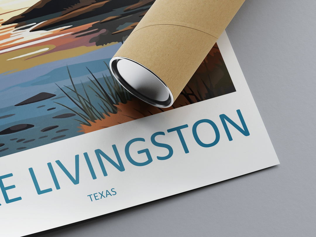 Lake Livingston Travel Print Wall Art Lake Livingston Wall Hanging Home Décor Lake Livingston Gift Art Lovers Texas Art Lover Gift Texas