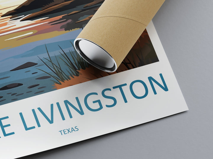 Lake Livingston Travel Print Wall Art Lake Livingston Wall Hanging Home Décor Lake Livingston Gift Art Lovers Texas Art Lover Gift Texas