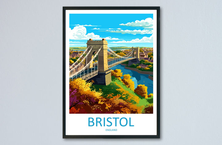 Bristol Travel Print Wall Art Bristol Wall Hanging Home Décor Bristol Gift Art Lovers England Art Lover Gift Bristol Bridge City Art Print