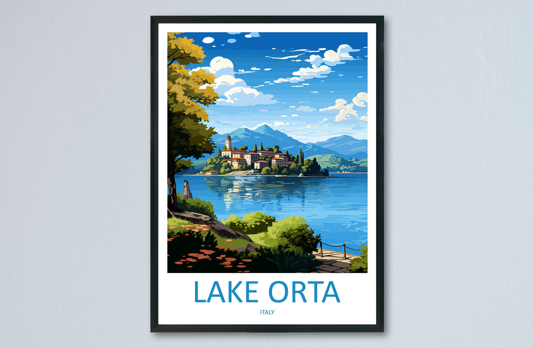 Lake Orta Travel Print Wall Art Lake Orta Italy Wall Hanging Home Decor Lake Orta Gift Art Lovers Wall Art Print Lake Orta Italy