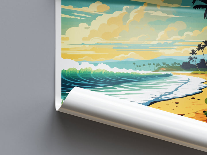 Banzai Pipeline Travel Print Wall Art Banzai Pipeline Wall Hanging Home Décor Banzai Gift Art Lovers Hawaii Art Lover Gift Print Artwork