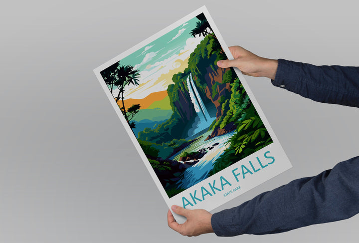 Akaka Falls State Park Travel Print Wall Art Akaka Falls Wall Hanging Home Décor Akaka Gift Art Lovers Hawaii Art Lover Gift Print Artwork