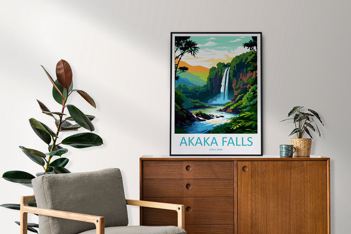 Akaka Falls State Park Travel Print Wall Art Akaka Falls Wall Hanging Home Décor Akaka Gift Art Lovers Hawaii Art Lover Gift Print Artwork