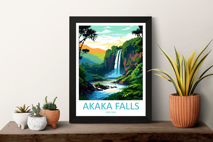 Akaka Falls State Park Travel Print Wall Art Akaka Falls Wall Hanging Home Décor Akaka Gift Art Lovers Hawaii Art Lover Gift Print Artwork