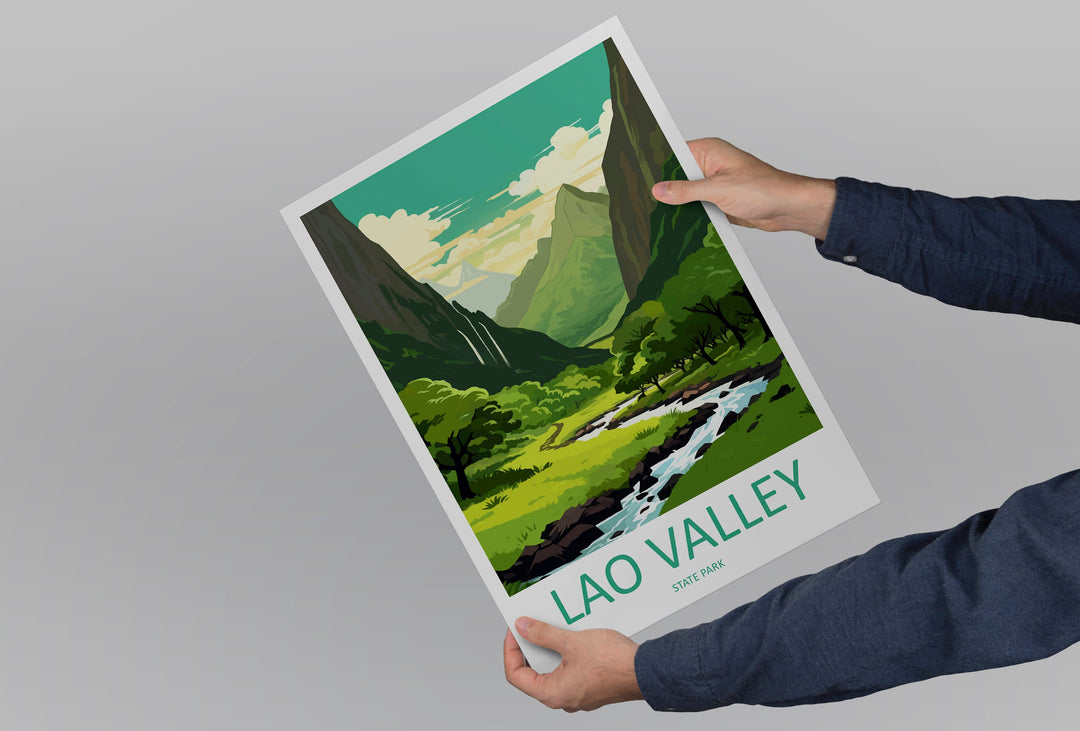Lao Valley Travel Print Wall Art Lao Valley Wall Hanging Home Décor Lao Valley Gift Art Lovers Hawaii Art Lover Gift Print Artwork