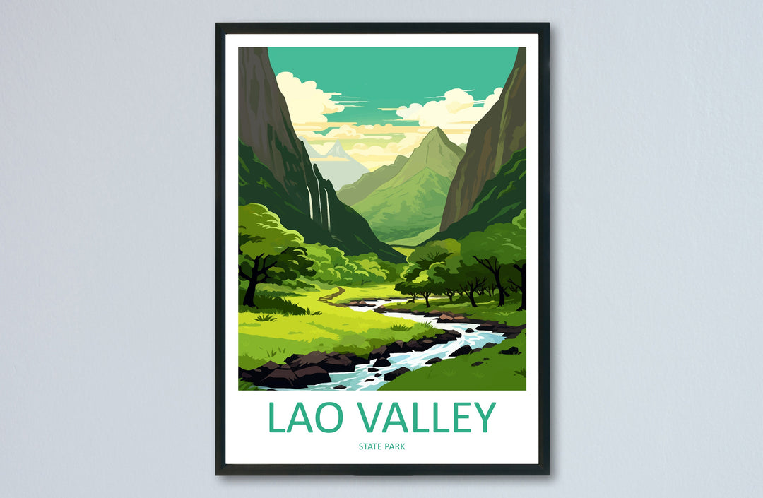 Lao Valley Travel Print Wall Art Lao Valley Wall Hanging Home Décor Lao Valley Gift Art Lovers Hawaii Art Lover Gift Print Artwork