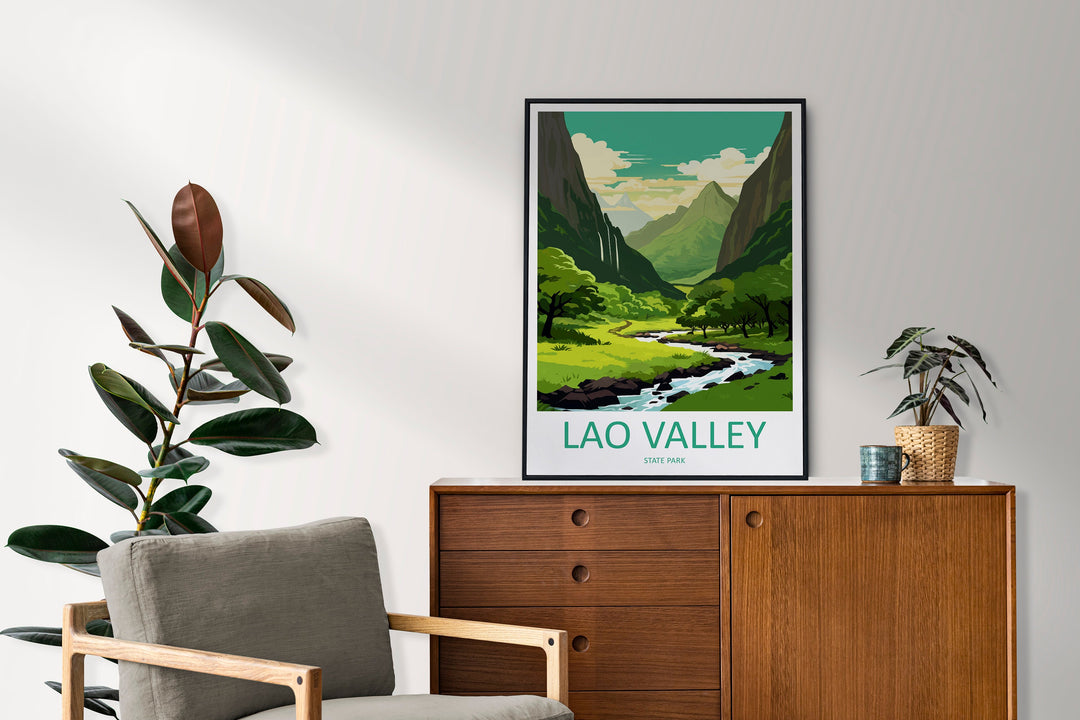 Lao Valley Travel Print Wall Art Lao Valley Wall Hanging Home Décor Lao Valley Gift Art Lovers Hawaii Art Lover Gift Print Artwork