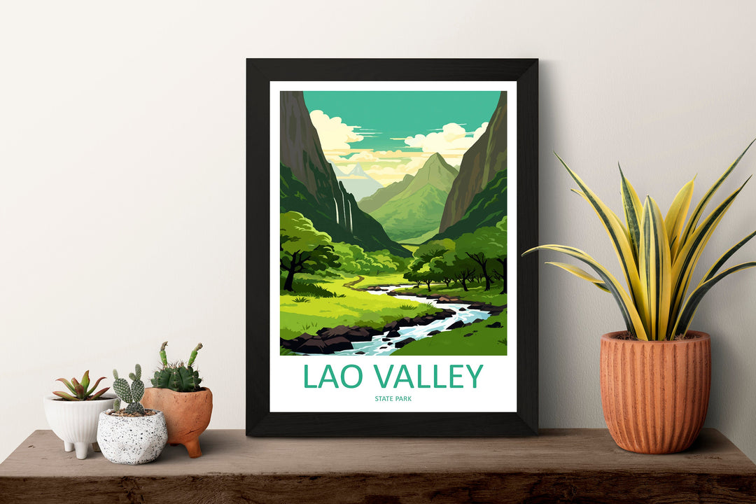 Lao Valley Travel Print Wall Art Lao Valley Wall Hanging Home Décor Lao Valley Gift Art Lovers Hawaii Art Lover Gift Print Artwork