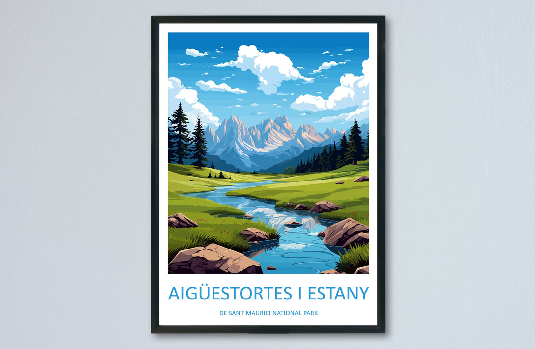 Aigüestortes i Estany de Sant Maurici National Park Travel Print Wall Art de Sant Maurici Wall Hanging Home Décor de Sant Maurici Park