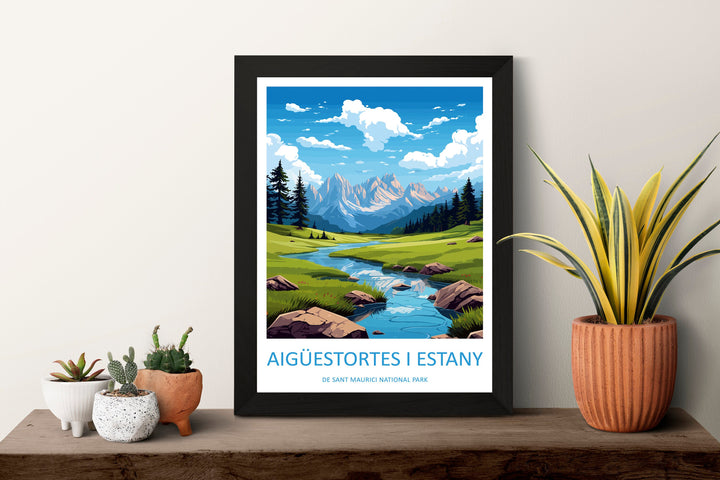 Aigüestortes i Estany de Sant Maurici National Park Travel Print Wall Art de Sant Maurici Wall Hanging Home Décor de Sant Maurici Park