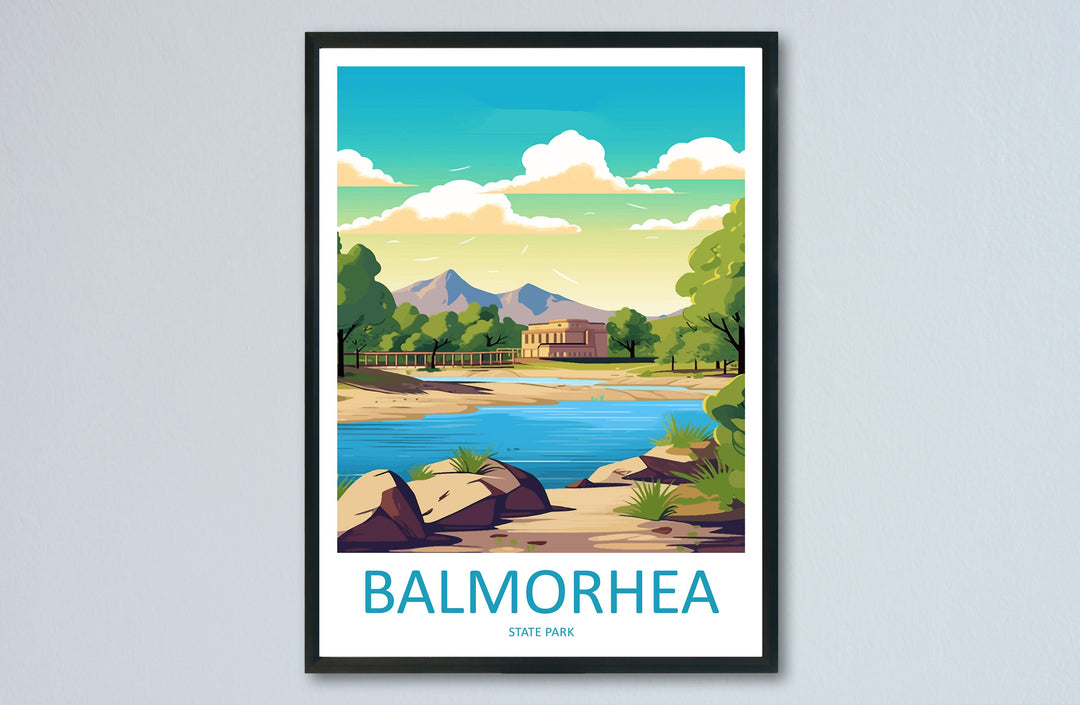 Balmorhea State Park Travel Print Wall Art Balmorhea Wall Hanging Home Décor Balmorhea Gift Art Lovers Texas Art Lover Gift Texas Print
