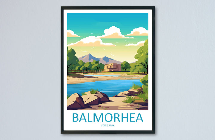 Balmorhea State Park Travel Print Wall Art Balmorhea Wall Hanging Home Décor Balmorhea Gift Art Lovers Texas Art Lover Gift Texas Print