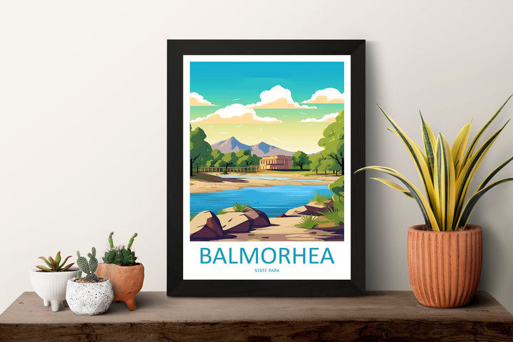 Balmorhea State Park Travel Print Wall Art Balmorhea Wall Hanging Home Décor Balmorhea Gift Art Lovers Texas Art Lover Gift Texas Print