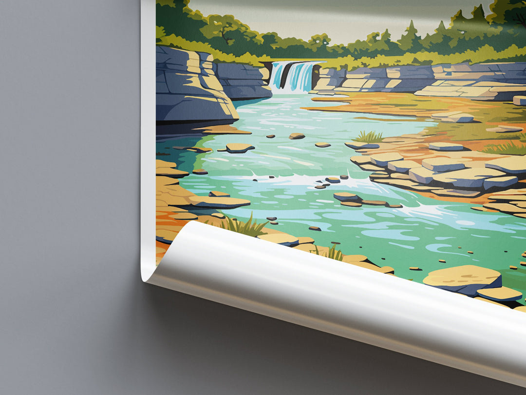 Mckinney Falls State Park Travel Print Wall Art Mckinney Falls Wall Hanging Home Décor Mckinney Falls Gift Art Lovers Texas Art Lover