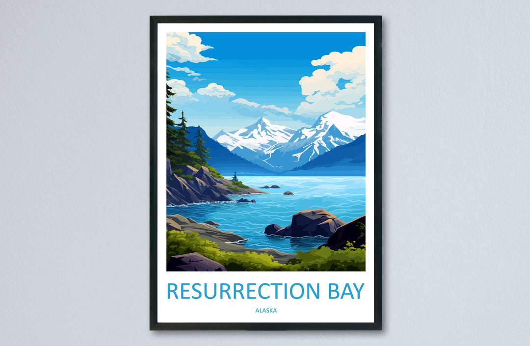 Resurrection Bay Travel Print Wall Art Resurrection Bay Wall Hanging Home Décor Resurrection Bay Gift Art Lovers Alaska Art Lover Gift