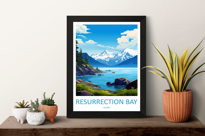 Resurrection Bay Travel Print Wall Art Resurrection Bay Wall Hanging Home Décor Resurrection Bay Gift Art Lovers Alaska Art Lover Gift