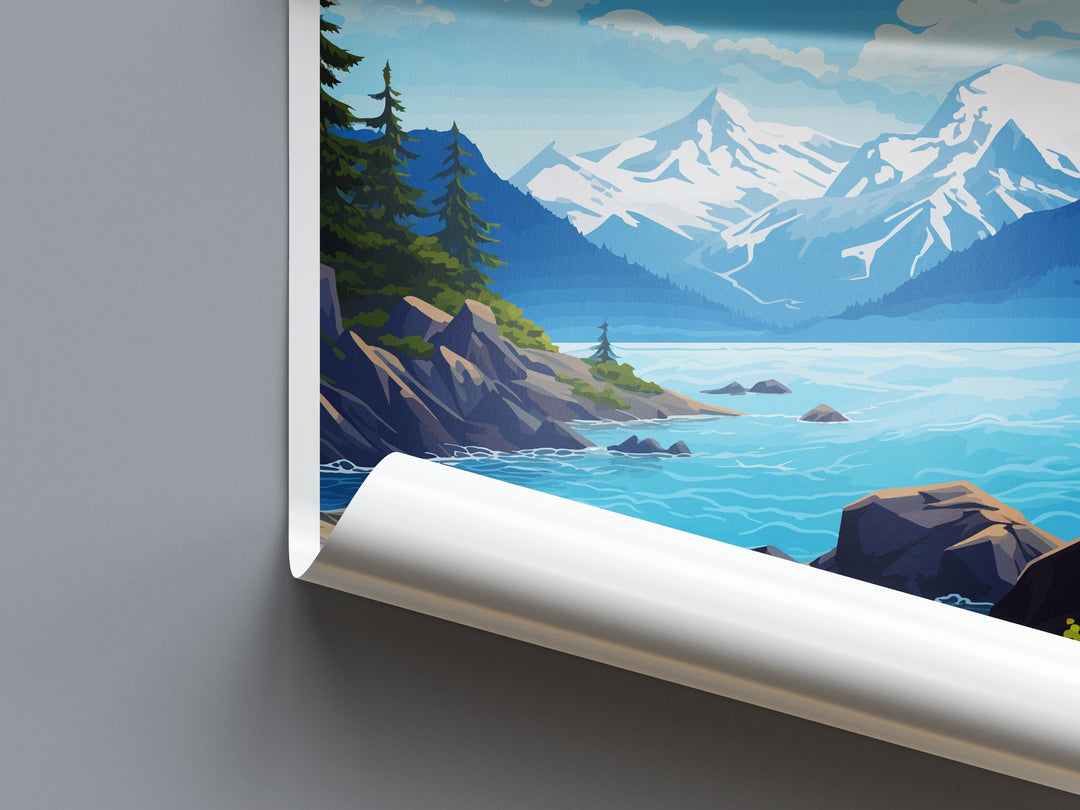 Resurrection Bay Travel Print Wall Art Resurrection Bay Wall Hanging Home Décor Resurrection Bay Gift Art Lovers Alaska Art Lover Gift