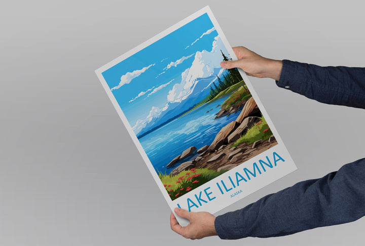 Iliamna Lake Travel Print Wall Art Iliamna Lake Wall Hanging Home Décor Iliamna Lake Gift Art Lovers Alaska Art Lover Gift Iliamna Lake Art