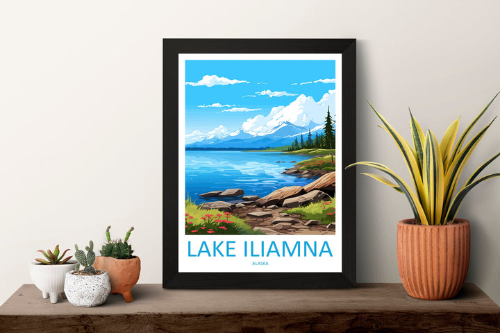 Iliamna Lake Travel Print Wall Art Iliamna Lake Wall Hanging Home Décor Iliamna Lake Gift Art Lovers Alaska Art Lover Gift Iliamna Lake Art