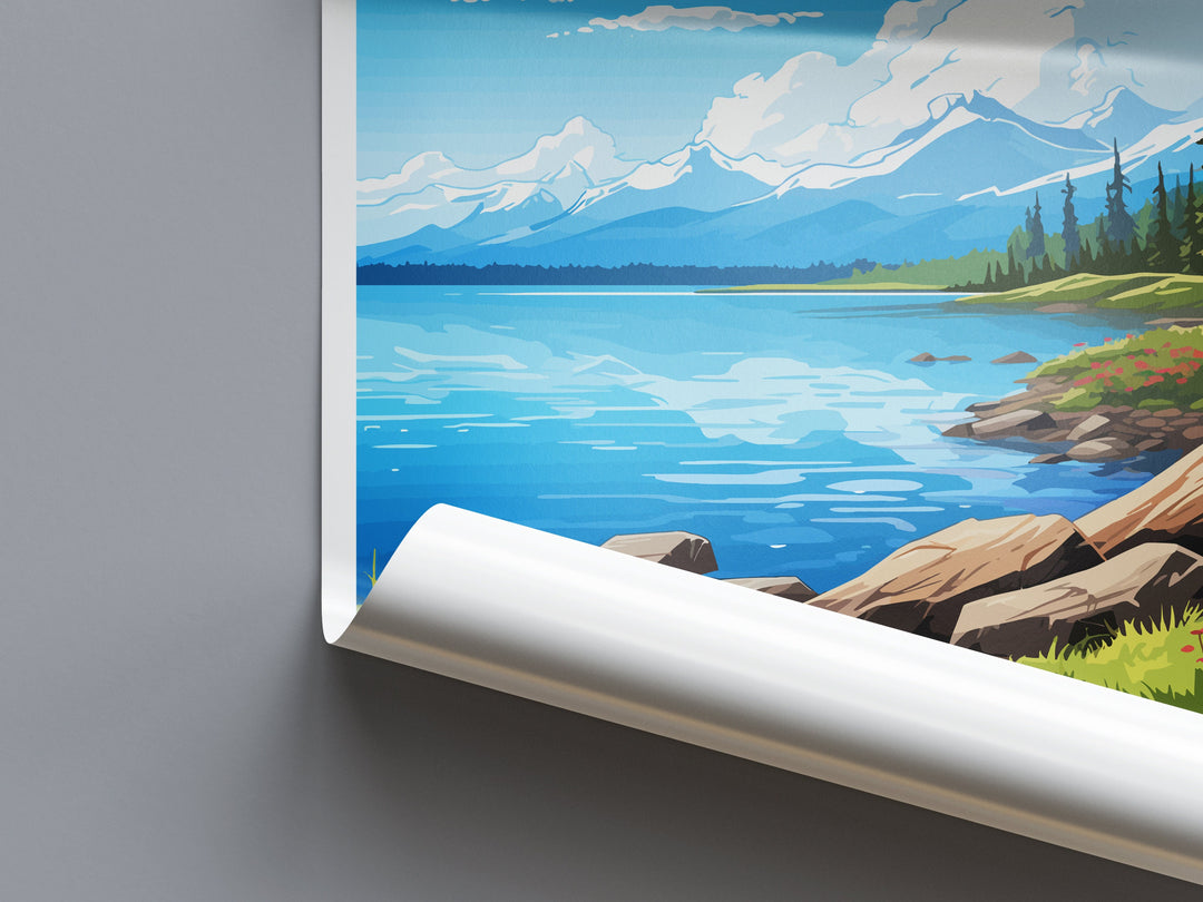 Iliamna Lake Travel Print Wall Art Iliamna Lake Wall Hanging Home Décor Iliamna Lake Gift Art Lovers Alaska Art Lover Gift Iliamna Lake Art