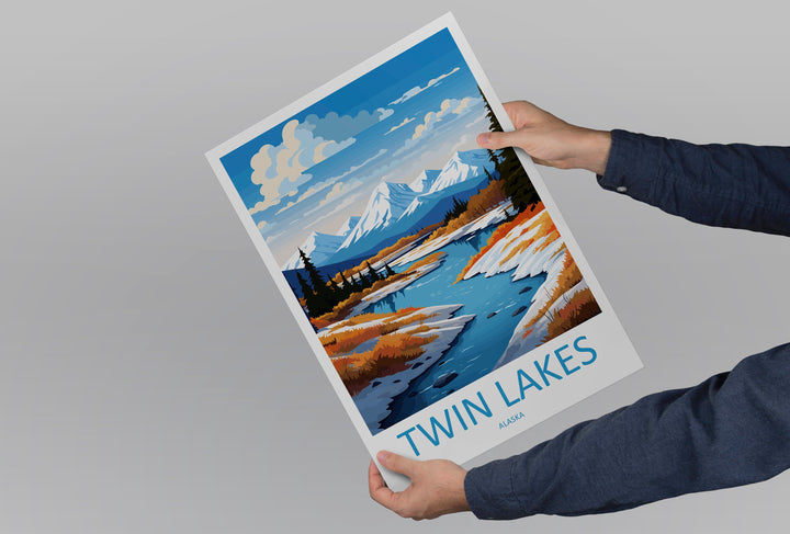Twin Lakes Travel Print Wall Art Twin Lakes Wall Hanging Home Décor Twin Lakes Gift Art Lovers Alaska Art Lover Gift Twin Lakes Poster