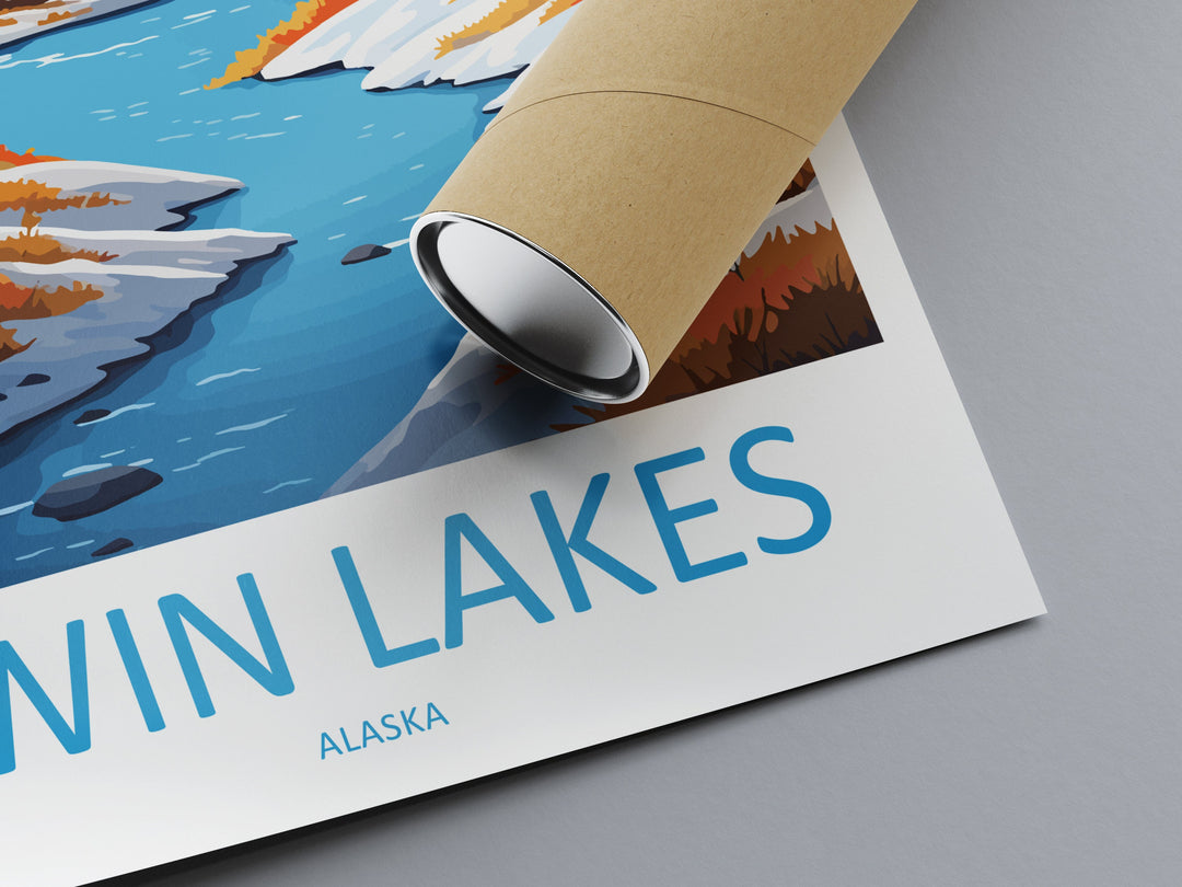 Twin Lakes Travel Print Wall Art Twin Lakes Wall Hanging Home Décor Twin Lakes Gift Art Lovers Alaska Art Lover Gift Twin Lakes Poster