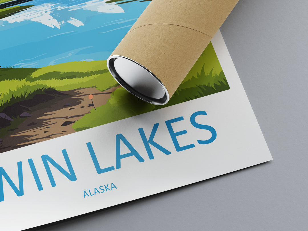 Twin Lakes Travel Print Wall Art Twin Lakes Wall Hanging Home Décor Twin Lakes Gift Art Lovers Alaska Art Lover Gift Twin Lakes Poster