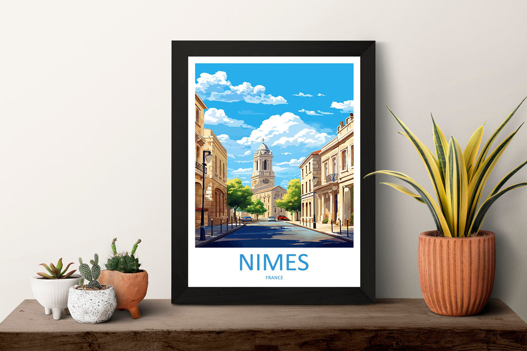Nimes Travel Print Wall Art Nimes Wall Hanging Home Décor Nimes Gift Art Lovers France Art Lover Gift Nimes Print