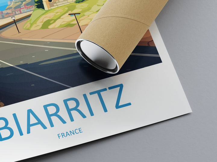 Biarritz Travel Print Wall Art Biarritz Wall Hanging Home Décor Biarritz Gift Art Lovers France Art Lover Gift Biarritz Poster