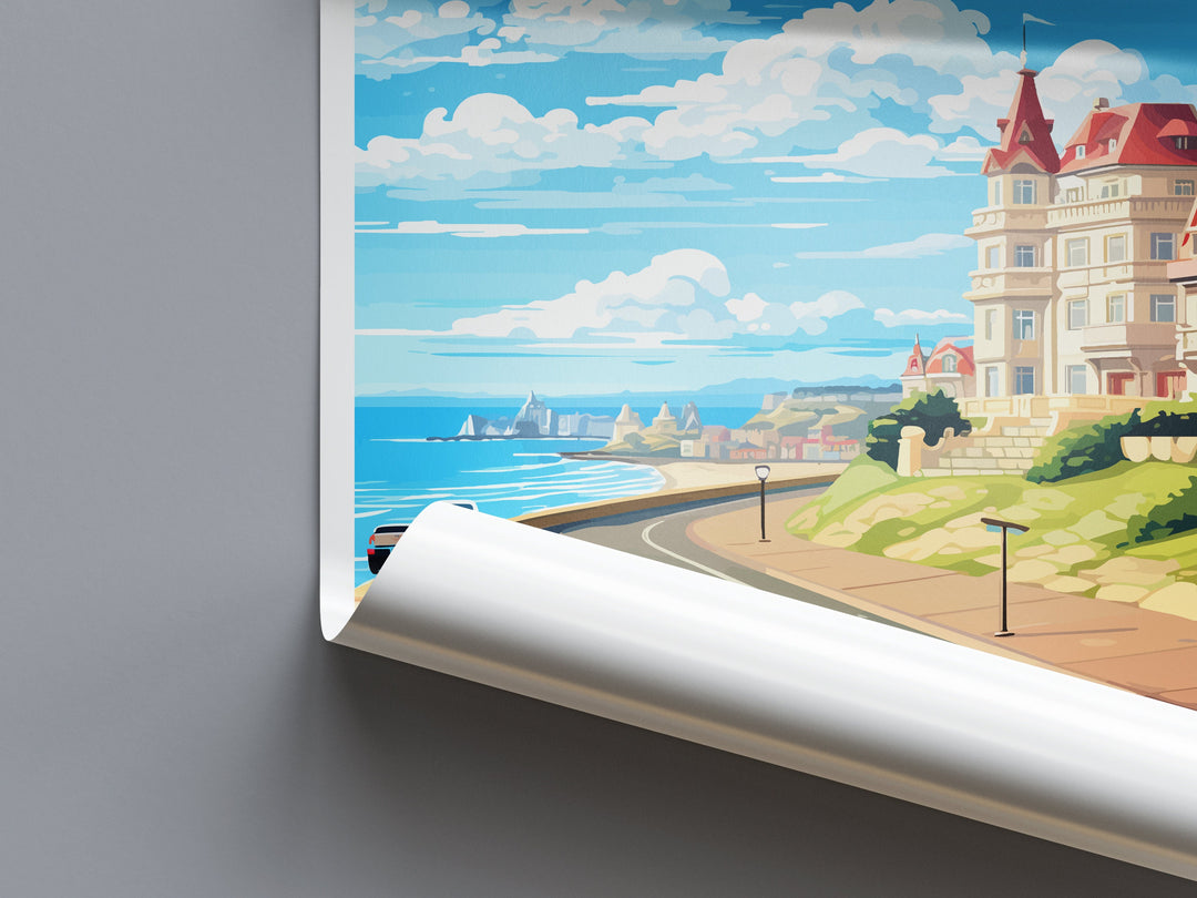 Biarritz Travel Print Wall Art Biarritz Wall Hanging Home Décor Biarritz Gift Art Lovers France Art Lover Gift Biarritz Poster