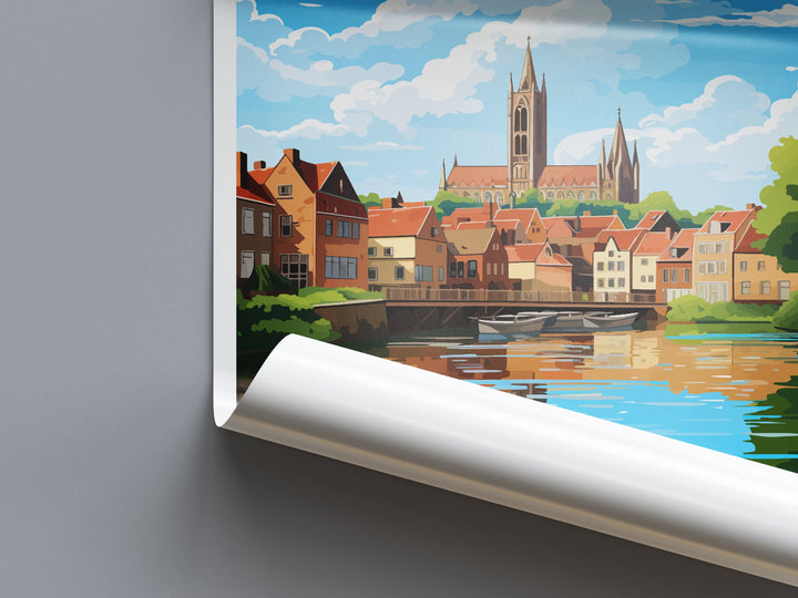 Amiens Travel Print Wall Art Amiens Wall Hanging Home Décor Amiens Gift Art Lovers France Art Lover Gift Amiens Poster