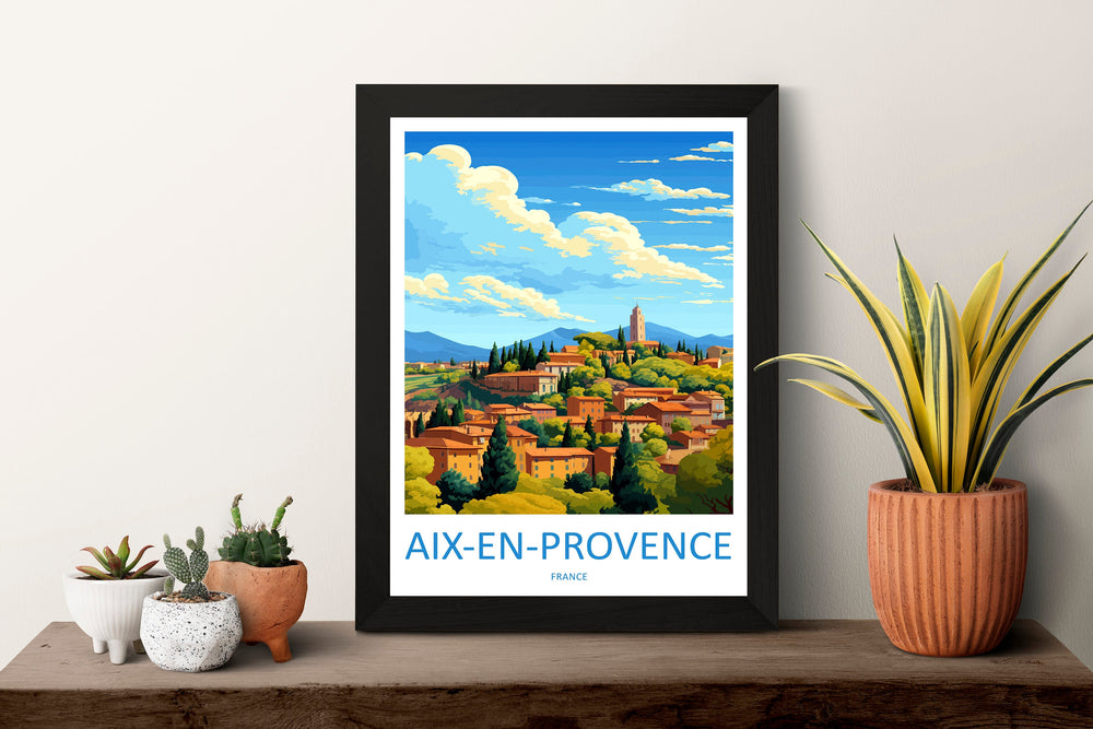 Aix En Provence Travel Print Wall Art Aix En Provence Wall Hanging Home Décor Aix En Provence Gift Art Lovers France Art Lover Gift
