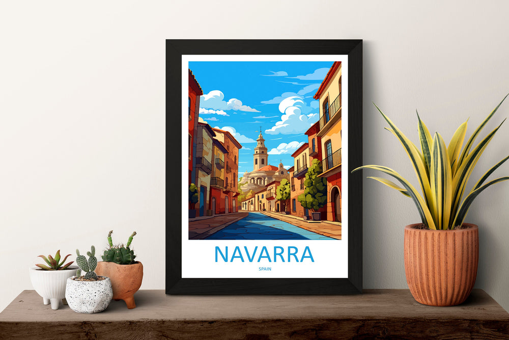 Navarra Travel Print Wall Art Navarra Wall Hanging Home Décor Navarra Gift Art Lovers Spain Art Lover Gift Navarra Print Spain Art