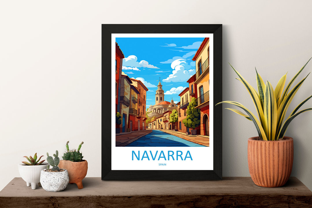 Navarra Travel Print Wall Art Navarra Wall Hanging Home Décor Navarra Gift Art Lovers Spain Art Lover Gift Navarra Print Spain Art