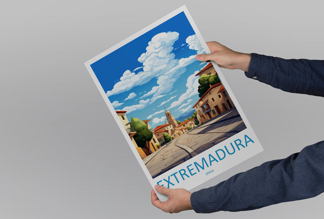 Extremadura Travel Print Wall Art Extremadura Wall Hanging Home Décor Extremadura Gift Art Lovers Spain Art Lover Gift Extremadura Print